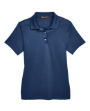 Harriton M345W Ladies' Advantage IL Snap Placket P in Dark navy