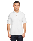 Harriton M200 Men's 6 oz. Ringspun Cotton Piqué S in White