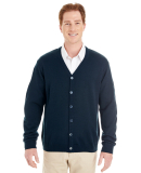 Harriton M425 Men's Pilbloc⢠V-Neck Button Cardi in Dark navy
