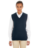 Harriton M415W Ladies' Pilbloc™ V-Neck Sweater V in Dark navy