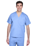Harriton M897 Adult Restore 4.9 oz. Scrub Top in Ciel blue