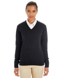 Harriton M420W Ladies' Pilbloc™ V-Neck Sweater in Black