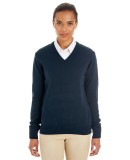 Harriton M420W Ladies' Pilbloc™ V-Neck Sweater in Dark navy