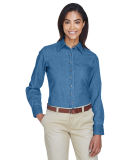 Harriton M550W Ladies' 6.5 oz. Long-Sleeve Denim S in Light denim