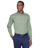 Harriton M500 Men's Easy Blend™ Long-Sleeve Twil in Dill