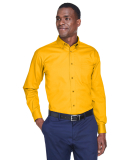 Harriton M500 Men's Easy Blend™ Long-Sleeve Twil in Sunray yellow