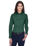 Harriton M500W Ladies' Easy Blend™ Long-Sleeve T in Hunter