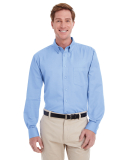 Harriton M581 Men's Foundation 100% Cotton Long-Sl in Industry blue