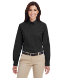 Harriton M581W Ladies' Foundation 100% Cotton Long in Black