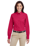 Harriton M581W Ladies' Foundation 100% Cotton Long in Red