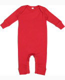 Rabbit Skins 4412 Infant Long Legged Baby Rib Body in Red