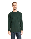 Next Level Apparel 6411 Unisex Sueded Long Sleeve  in Heather forest green
