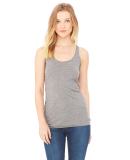BELLA 8430 Womens Tri-blend Racerback Tank in Grey triblend