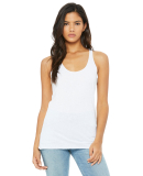 BELLA 8430 Womens Tri-blend Racerback Tank in Solid white triblend