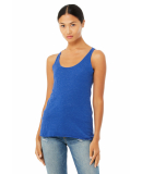 BELLA 8430 Womens Tri-blend Racerback Tank in True royal triblend
