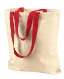 8868 Liberty Bags® Marianne Cotton Canvas Tote in Natural/ red