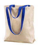 8868 Liberty Bags® Marianne Cotton Canvas Tote in Natural/ royal