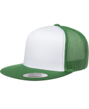 Yupoong-Flex Fit 6006 Five-Panel Classic Trucker C in Kelly/ white/ kelly