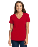 Next Level Apparel 3940 Ladies' Relaxed V-Neck T-S in Red