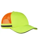 Big Accessories BA661 Safety Trucker Cap in Neon ylw/ ne org