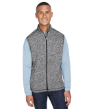 J America 8631 Cosmic Fleece Vest in Charcoal fleck
