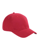 BX002 Big Accessories 6-Panel Brushed Twill Struct in Red