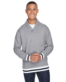 J America 8704 Peppered Fleece Shawl Collar in Pepper/ black