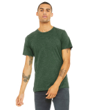BELLA+CANVAS 3413 Unisex Howard Tri-blend T-shirt in Grass green triblend