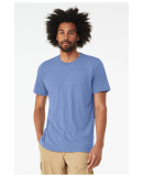 BELLA+CANVAS 3413 Unisex Howard Tri-blend T-shirt in Solid blue triblend