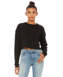 Bella + Canvas 7503 Women's Cropped Crew Fleece in Black