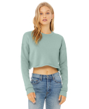 Bella + Canvas 7503 Women's Cropped Crew Fleece in Dusty blue