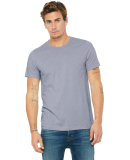 Bella + Canvas 3001CVC Unisex Short Sleeve Heather in Heather blue