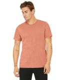 Bella + Canvas 3001CVC Unisex Short Sleeve Heather in Heather prism sunset