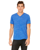 BELLA+CANVAS 3005 Cotton V-Neck T-shirt in True royal marble