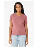 BELLA 6405 Ladies Relaxed V-Neck T-shirt in Mauve triblend