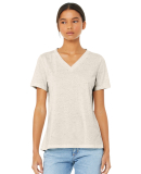 BELLA 6405 Ladies Relaxed V-Neck T-shirt in Oatmeal triblend