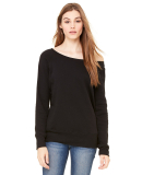 BELLA 7501 Womens Fleece Pullover Sweatshirt in Black