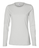 BELLA 6450 Womens Long Sleeve Missy T-Shirt in White