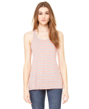 BELLA 8800 Womens Racerback Tank Top in Athletic heather/ neon pink