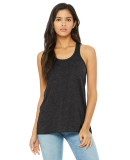 BELLA 8800 Womens Racerback Tank Top in Dark grey heather