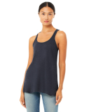 BELLA 8800 Womens Racerback Tank Top in Heather navy