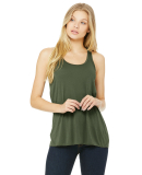 BELLA 8800 Womens Racerback Tank Top in Military green