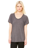 BELLA 8801 Womens Jersey Flowy Shirt in Dark grey heather