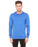 BELLA+CANVAS 3512 Unisex Jersey Hooded T-Shirt in Heather true royal