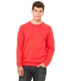 BELLA+CANVAS 3901 Unisex Tri-blend Sponge Fleece S in Red