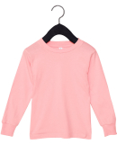 Bella + Canvas 3501T Toddler Jersey Long Sleeve Te in Pink