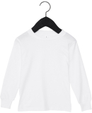 Bella + Canvas 3501T Toddler Jersey Long Sleeve Te in White