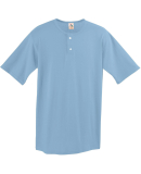 580 Two Button Baseball Jersey in Light blue