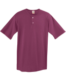 580 Two Button Baseball Jersey in Maroon