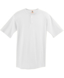 580 Two Button Baseball Jersey in White
